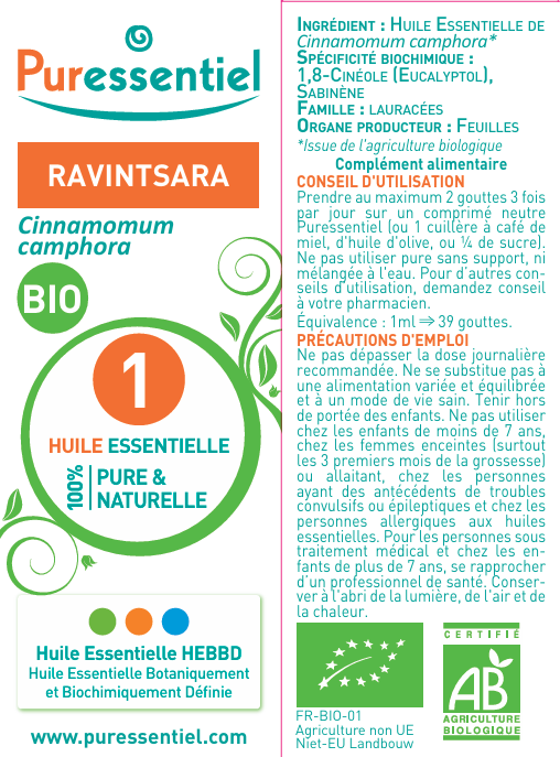 Puressentiel huile essentielle Ravintsara