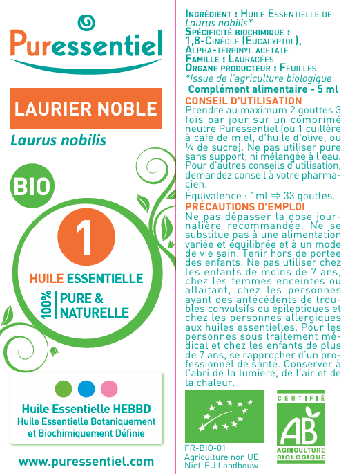Puressentiel huile essentielle Laurier Noble 5 ml