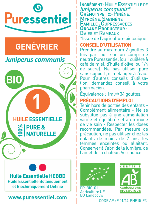 Puressentiel huile essentielle Genévrier 5 ml