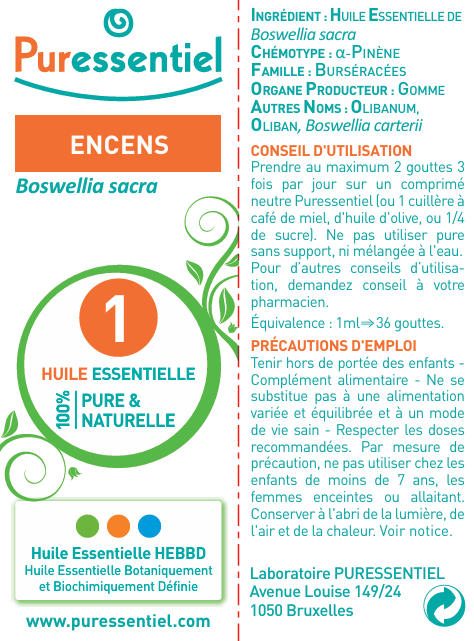Puressentiel huile essentielle Encens 5 ml