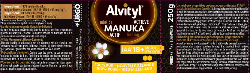 alvityl-miel-manuka-actif-iaa-18-pot-250gr-livraison-etiquette-pharmacie-en-ligne-meilleur-prix-luxembourg-kaufen-pharmaglobe