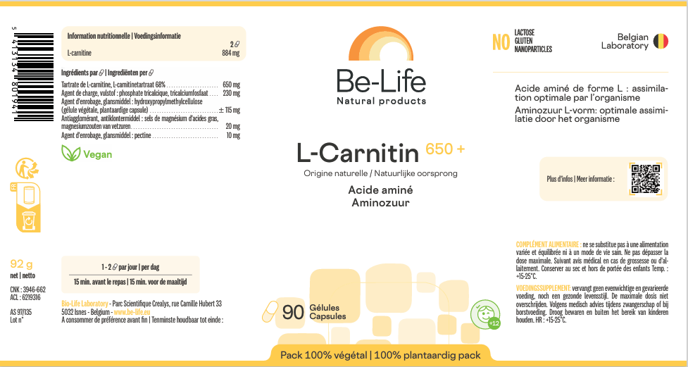 be-life-l-carnitin-650-origine-naturelle-90-gelules-bio-life-livraison-etiquette-pharmacie-en-ligne-meilleur-prix-luxembourg-kaufen-pharmaglobe