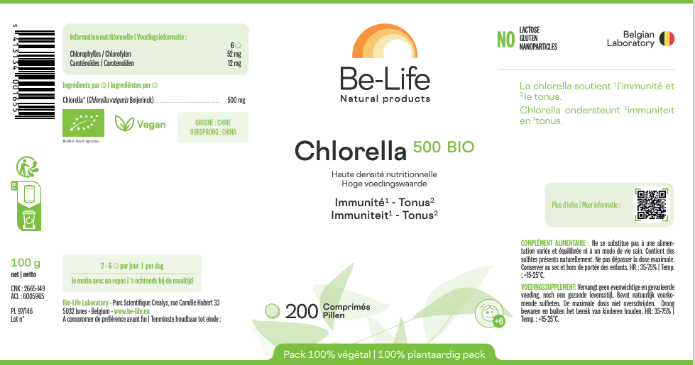 be-life-chlorella-500-bio-200-comprimes-bio-life-livraison-etiquette-pharmacie-en-ligne-meilleur-prix-luxembourg-kaufen-pharmaglobe