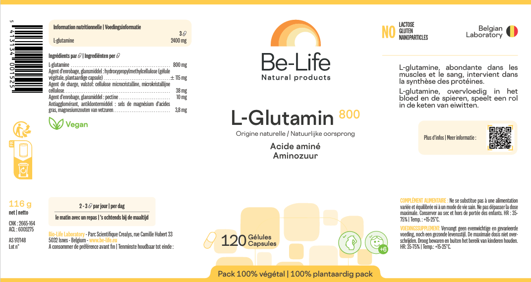 be-life-l-glutamin-800-120-gelules-bio-life-livraison-etiquette-pharmacie-en-ligne-meilleur-prix-luxembourg-kaufen-pharmaglobe