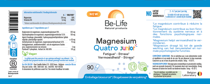 be-life-magnesium-quatro-junior-90-gelules-bio-life-livraison-etiquette-pharmacie-en-ligne-meilleur-prix-luxembourg-kaufen-pharmaglobe