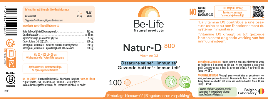 be-life-natur-800-100-capsules-vitamine-d3-livraison-etiquette-pharmacie-en-ligne-meilleur-prix-luxembourg-kaufen-pharmaglobe
