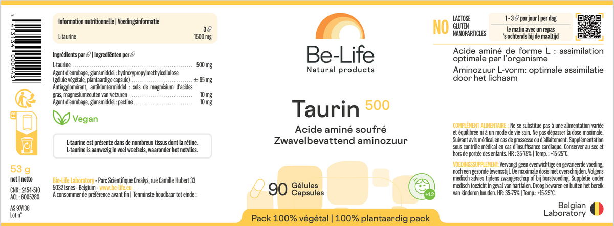 be-life-taurin-500-mg-90-gelules-bio-life-livraison-etiquette-pharmacie-en-ligne-meilleur-prix-luxembourg-kaufen-pharmaglobe