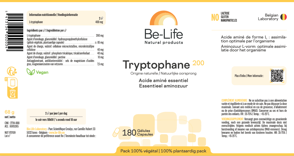 be-life-tryptophane-200-mg-180-gelules-bio-life-livraison-etiquette-pharmacie-en-ligne-meilleur-prix-luxembourg-kaufen-pharmaglobe