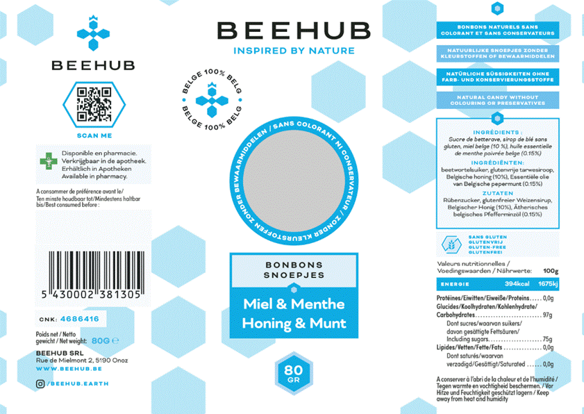 beehub-bonbons-miel-menthe-poivree-sachet-80g-belgium-livraison-pharmacie-en-ligne-meilleur-prix-luxembourg-kaufen-pharmaglobe