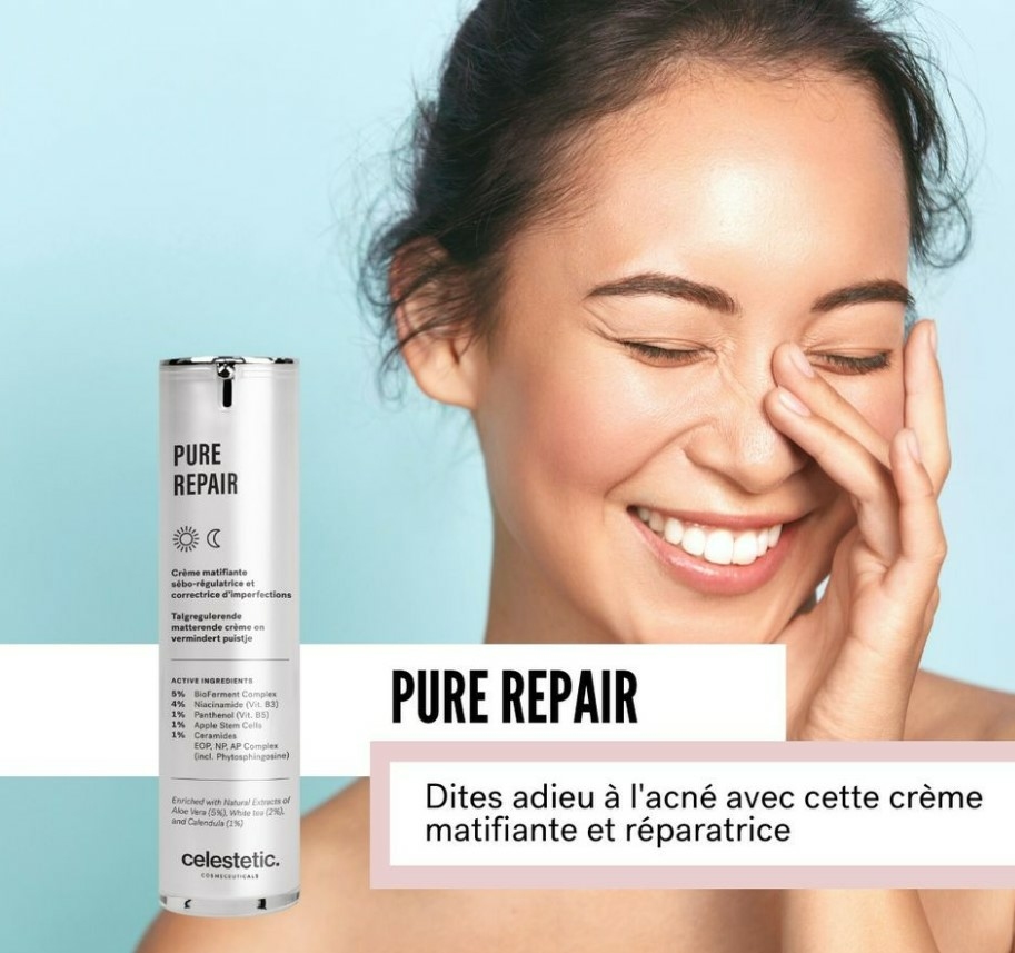 celestetic-pure-repair-creme-ultra-efficace-matifiante-anti-imperfections-flacon-50ml-acne-pharmacie-en-ligne-luxembourg-pharmaglobe.lu