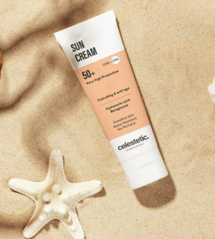 celestetic-sun-cream-creme-solaire-visage-uv-spf-50-plus-anti-age-tube-50-ml-comment-utiliser-conseils-pharmacie-en-ligne-luxembourg-pharmaglobe.lu