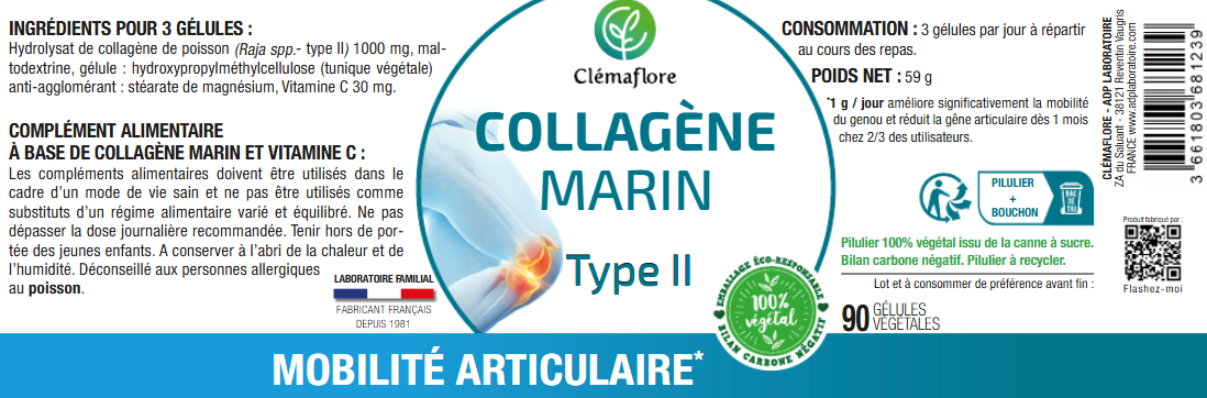 collagene-marin-type-II-90-gelules-clemaflore-adp-laboratoire-description-etiquette-pharmaglobe.lu
