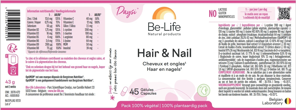 hair-nail-90-gelules-be-life-bio-life-cheveux-ongles-achat-prix-bas-parapharmacie