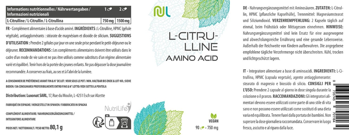 l-citrulline-amino-acid-90-capsules-nutrilife-tonus-musculaire-achat-promotion-avis-parapharmacie