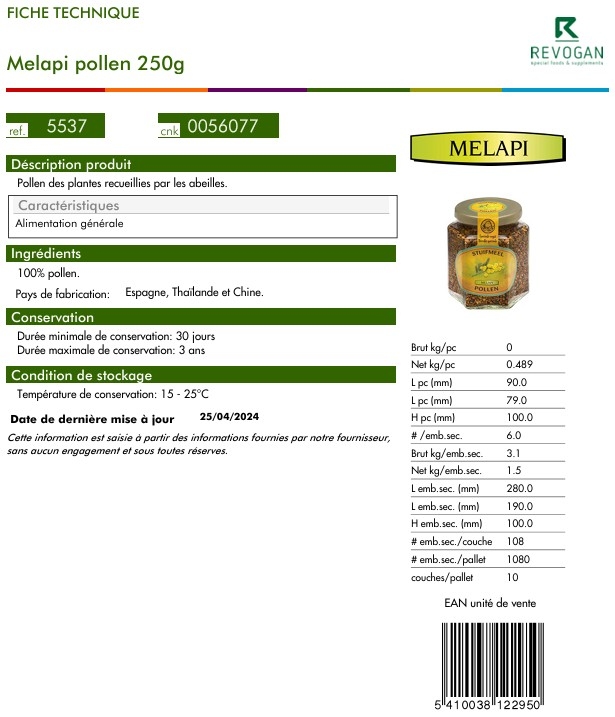 melapi-pollen-pot-250-g-revogan-livraison-pharmacie-en-ligne-meilleur-prix-luxembourg-kaufen-pharmaglobe