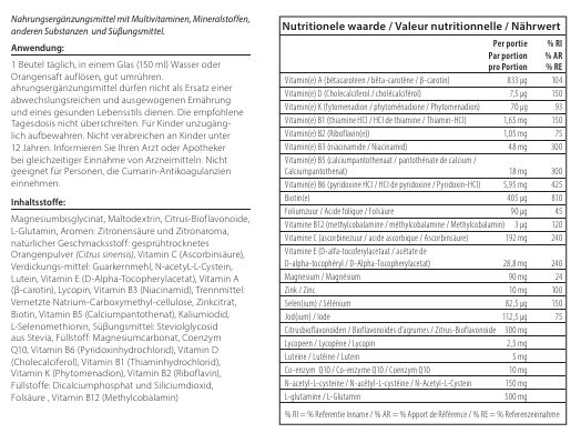multigenics-senior-boite-30-sachets-citron-orange-metagenics-comment-utiliser-ingredients-pharmaglobe
