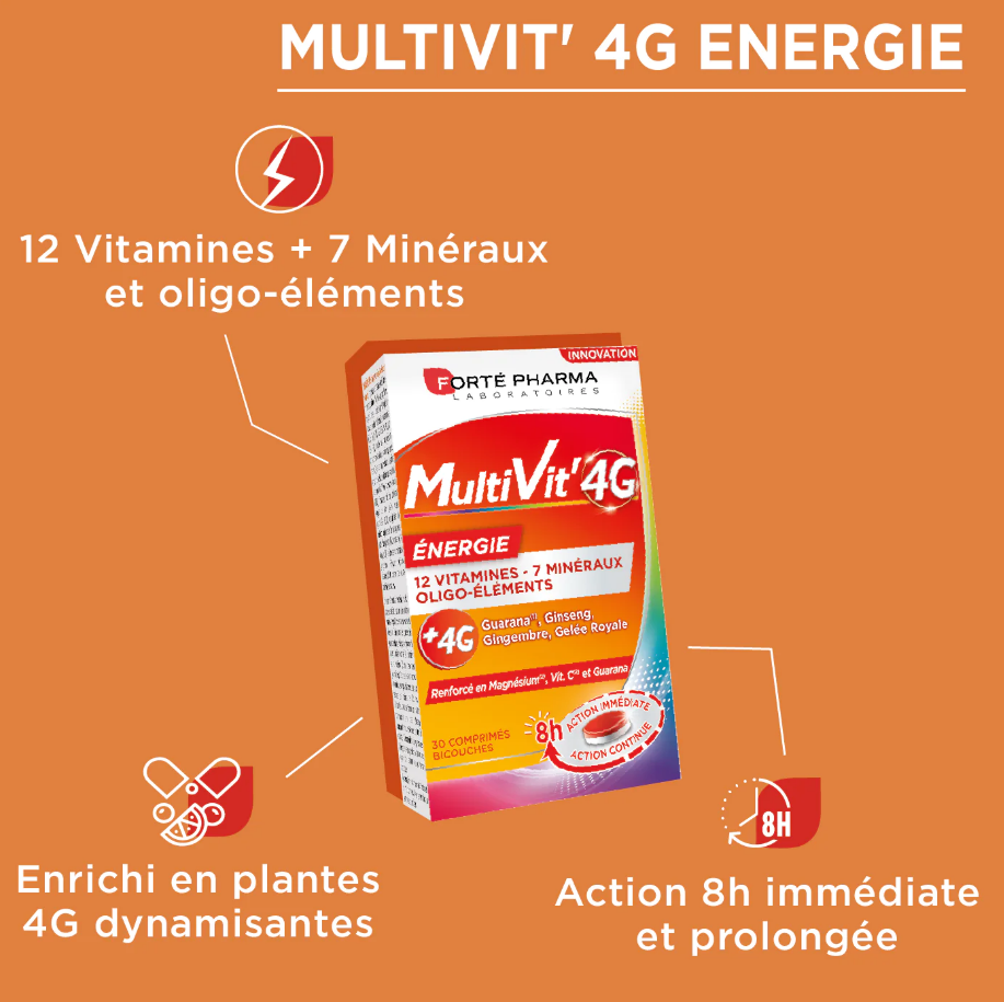 multivit-4g-energie-30-comprimes-forte-pharma-vitamines-mineraux-guarana-ginseng-gingembre-gelee-royale-produit-promo-vente-prix-web-avis-pharmacie-en-ligne-luxembourg-pharmaglobe.lu