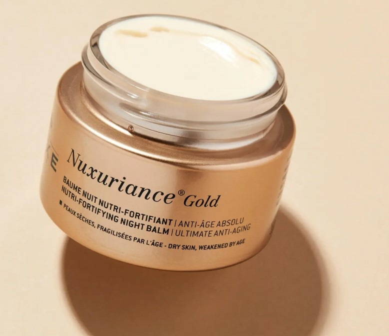 nuxe-nuxuriance-gold-baume-nuit-nutri-fortifiant-anti-age-absolu-pot-50-ml-produit-description-prix-avis-pharmacie-en-ligne-luxembourg-pharmaglobe.lu