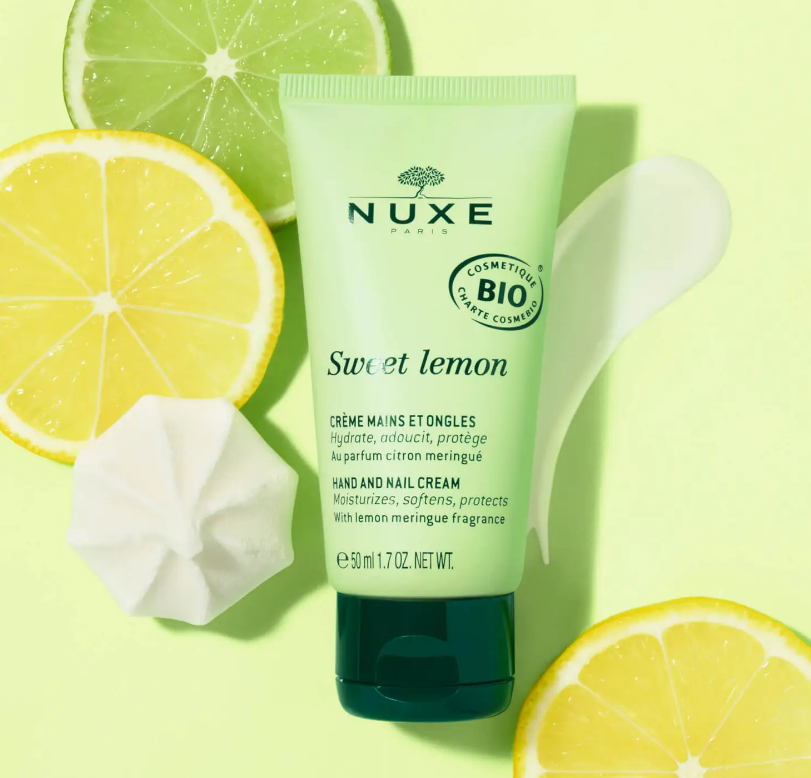 nuxe-sweet-lemon-creme-mains-ongles-parfum-citron-meringue-bio-vegan-tube-50ml-protege-mains-seches-produit-promo-vente-prix-web-avis-pharmacie-en-ligne-luxembourg-pharmaglobe.lu