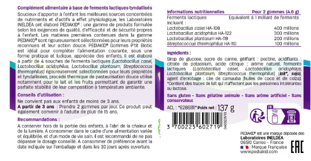 pediakid-gommes-p-tit-biotic-enfants-60-oursons-ineldea-livraison-etiquette-pharmacie-en-ligne-meilleur-prix-luxembourg-kaufen-pharmaglobe