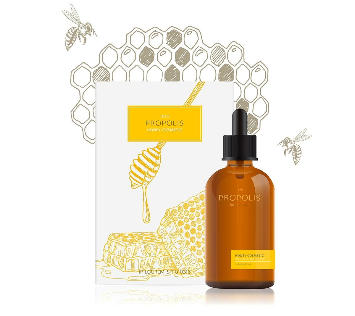Produit de beauté à la propolis, réputée pour ses bienfaits pour la peau