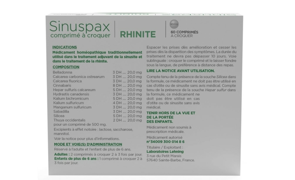 sinuspax-rhinite-lehning-60-comprime-a-croquer-description-pharmacie-en-ligne-luxembourg-pharmaglobe.lu