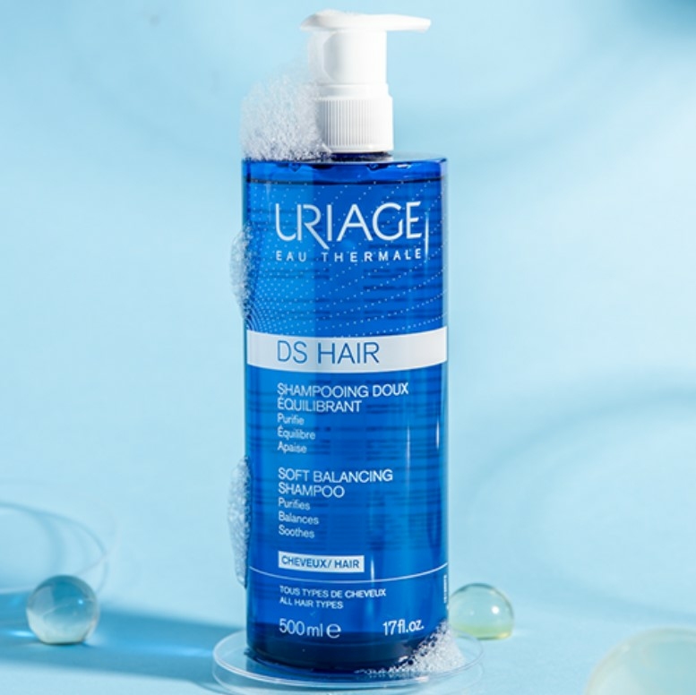 uriage-ds-hair-shampooing-doux-equilibrant-flacon-pompe-500-ml-purifie-equilibre-apaise-cheveux-description-pharmacie-en-ligne-luxembourg-pharmaglobe.lu