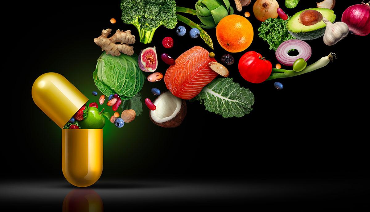 Les vitamines et minéraux de l’alimentation, contenus dans un complément alimentaire