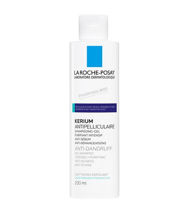 ROCHE-POSAY-KERIUM-SHAMPOOING-GEL-PELLICULES-GRASSES-anti-sebum-pharmaglobe