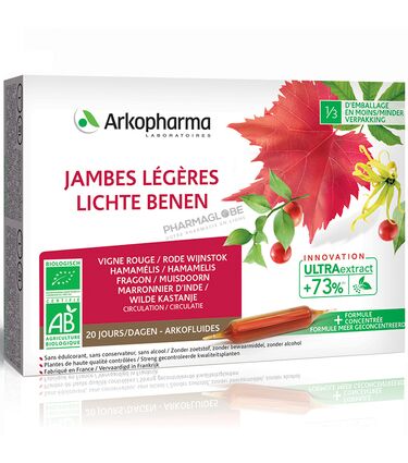 ARKOFLUIDE-JAMBES-LEGERES-BIO-20-AMPOULES-Arkopharma-circulation-pharmaglobe.lu