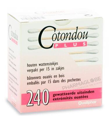 COTONDOU-PLUS-BOIS-PM-240-EXTREMITES-120-coton-tiges-bois-hygiene-oreilles-Qualiphar-pharmaglobe.lu