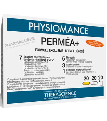 PHYSIOMANCE-PERMEA-plus-ORANGE-20-SACHETS-plus-20-CAPSULES-plus-40-equilibre-barrière-digestive-pharmaglobe