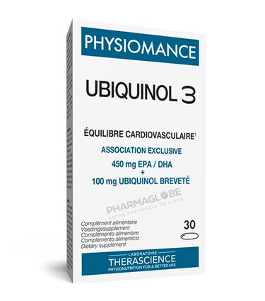 PHYSIOMANCE-UBIQUINOL-3-30-CAPSULES-therascience-equilibre-cardiovasculaire-pharmaglobe.lu