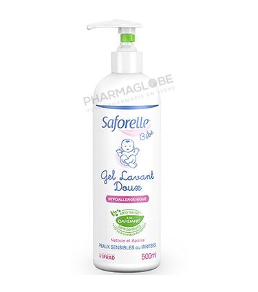 SAFORELLE-BEBE-GEL-LAVANT-500-ML-nourrissons-peaux-sensibles-irritees-iprad-pharmaglobe.lu