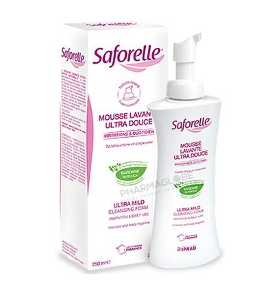 SAFORELLE-MOUSSE-LAVANTE-250-ML-hygiene-intime-quotidienne-et-iriitations-iprad-pharmaglobe.lu