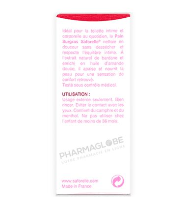 SAFORELLE-SAVON-PAIN-100-G-toilette-intime-et-corporelle-iprad-utilisation-pharmaglobe.lu