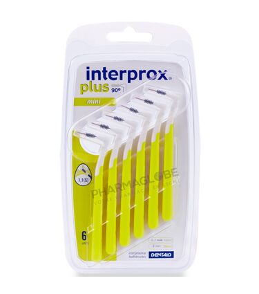 INTERPROX-plus-6-BROSSETTES-INTERDENTAIRES-MINI-jaunes-ref-1350-espace-interdentaires-1.1-mm-nettoyage-optimal-entre-les-dents-pharmaglobe.lu