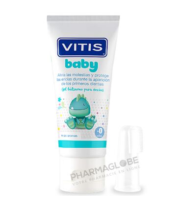 VITIS-BABY-GEL-30-ML-plus-Brosse-A-Dent-DE-DOIGT-dentaid-gel-baume-gencives-premieres-dents-pharmaglobe.lu