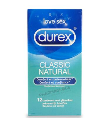 DUREX-CLASSIC-NATURAL-12-PRESERVATIFS-lubrifies-confort-confiance-pharmaglobe.lu