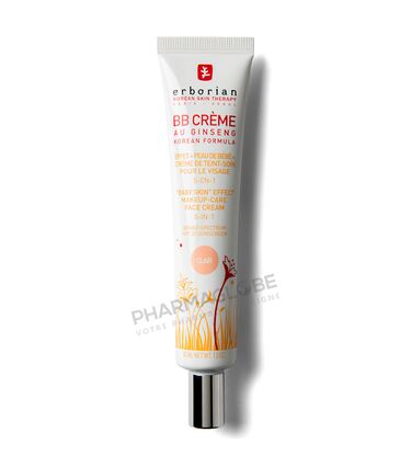 ERBORIAN-BB-CREME-CLAIR-45-ML-SPF-soin-visage-teint-5-en-1-creme-unifie-camoufle-hydrate-au-ginseng-tube-pharmaglobe.lu