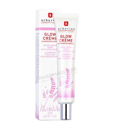 ERBORIAN-GLOW-CREME-45-ML-base-de-teint-illuminatrice-creme-lumière-visage-effet-ultra-radieux-pharmaglobe.lu
