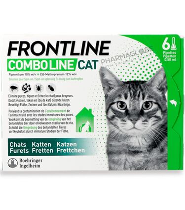FRONTLINE-COMBO-LINE-CAT-SPOT-ON-6-PIPETTES-elimine-puces-anti-tiques-chat-pharmaglobe.lu