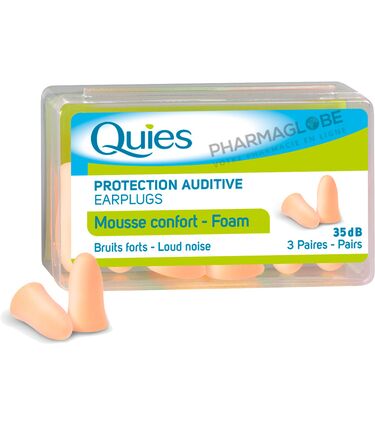QUIES-MOUSSE-COULEUR-CHAIR-3-paires-protection-auditive-mousse-bruits-forts-pharmaglobe.lu