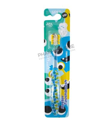BETTER-TOOTHBRUSH-REGULAR-SOFT-MONSTER-brosse-a-dents-pour-enfants-de-4-a-10-ans-boite-pharmaglobe.lu