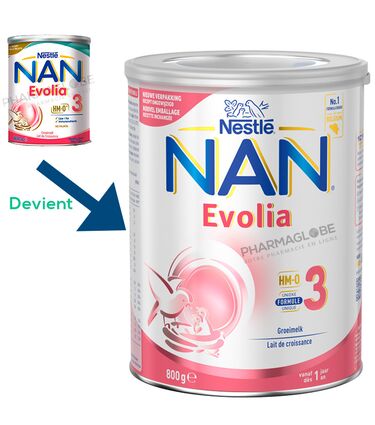 Nan Evolia 3 Lait de Croissance Pot 800 g Nestlé
