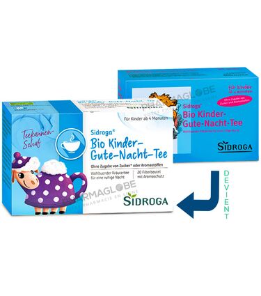 SIDROGA-BIO-KINDER-GUTE-NACHT-TEE-20-SACHETS-filtres-infusion-bio-pour-sommeil-enfant-tisane-bonne-nuit-ancien-pack-pharmaglobe.lu
