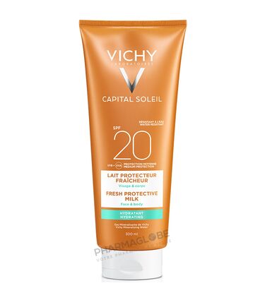 VICHY-CAPITAL-SOLAIRE-SPF-20-LAIT-VISAGE-et-CORPS-300-ML-protection-solaire-pharmaglobe.lu