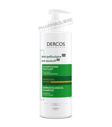 VICHY-DERCOS-SHAMPOOING-ANTIPELLICULAIRE-et-anti-demangeaisons-cheveux-SEC-390-ML-pharmaglobe.lu