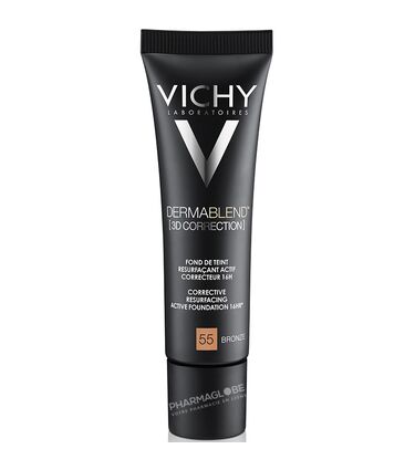VICHY-FOND-DE-TEINT-DERMABLEND-CORRECTION-3D-N-55-30ML-SPF25-oil-free-teinte-bronze-tube-pharmaglobe.lu