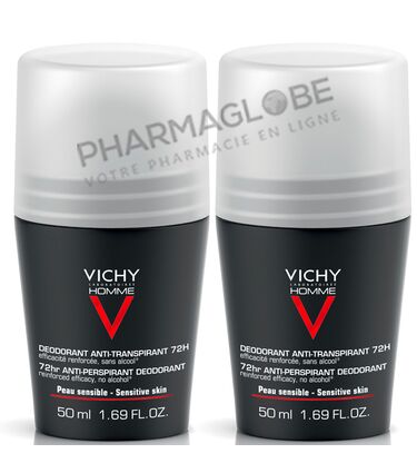 VICHY-HOMME-DEODORANT-72H-BILLE-ANTI-TRACE-DUO-2EME-A-50-pour-cent-2-roller-50-ML-pharmaglobe.lu